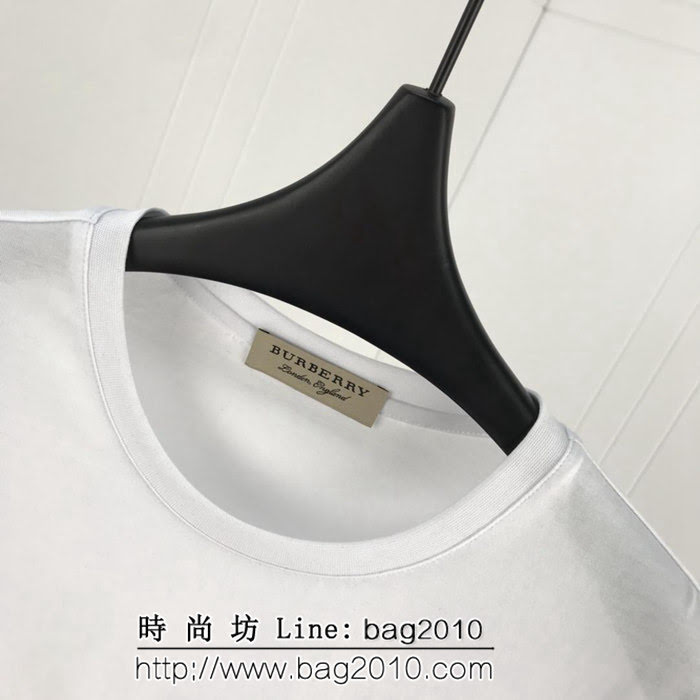 BURBERRY巴寶莉 19早春新款 植絨典藏戰馬騎士系列印花短袖 四方格印花工藝 純棉面料 高版本男女同款 ydi1989